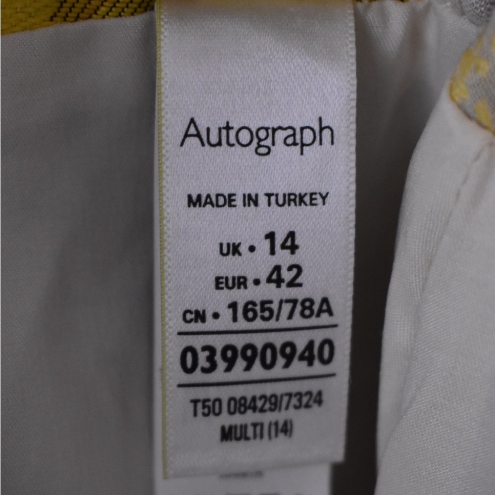 Autograph Yellow Floral A-Line Skirt - Picture 4 of 7
